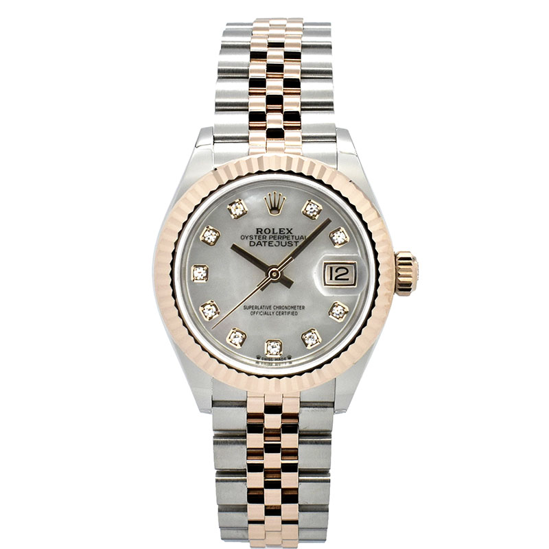 ロレックス　ROLEX　デイトジャスト 28　Ref.279171NG　ホワイトシェル/10Pダイヤ　28mm　未使用品