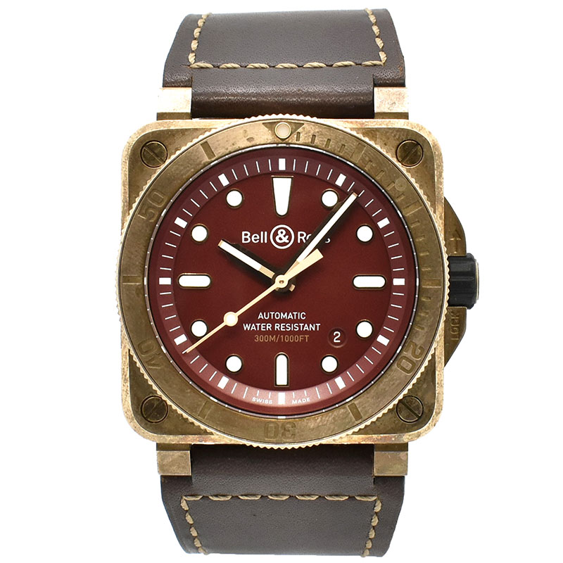 ベル＆ロス　BELL＆ROSS　BR0392-D-RD-BR/SCA　BR03-92 ダイバー バーガンディ ブロンズ　42mm　日本99本限定　USED　中古