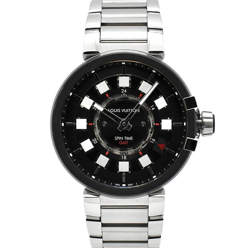 ルイヴィトン　LOUIS VUITTON 　タンブール エヴォリューション スピンタイム GMT　Q10C0　43mm　USED　中古