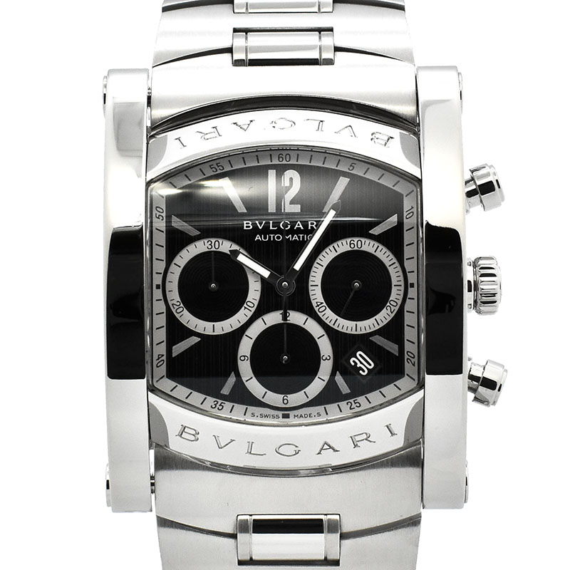 ブルガリ　BVLGARI　アショーマ クロノグラフ　AA48BSSDCH　48mm　ブラック　USED　中古