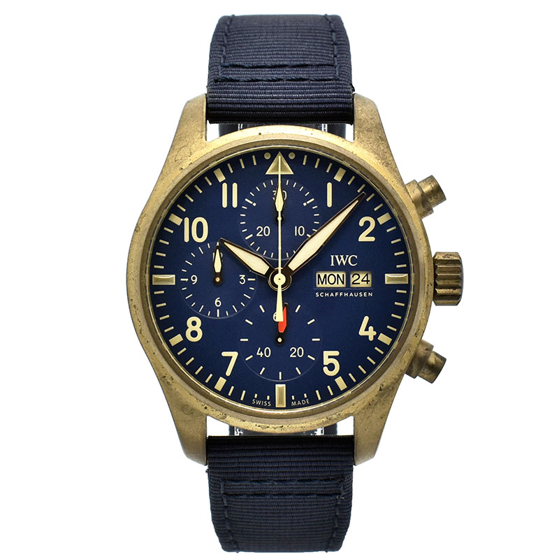 IWC　パイロットウォッチ クロノグラフ 41　IW388109　ブルー　ブロンズ　USED　中古