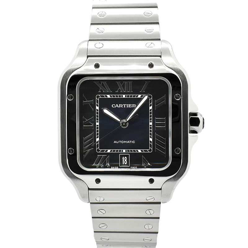 カルティエ　CARTIER　サントス ドゥ カルティエ ウォッチ LM　WSSA0030　ブルー　39.8mm　USED　中古