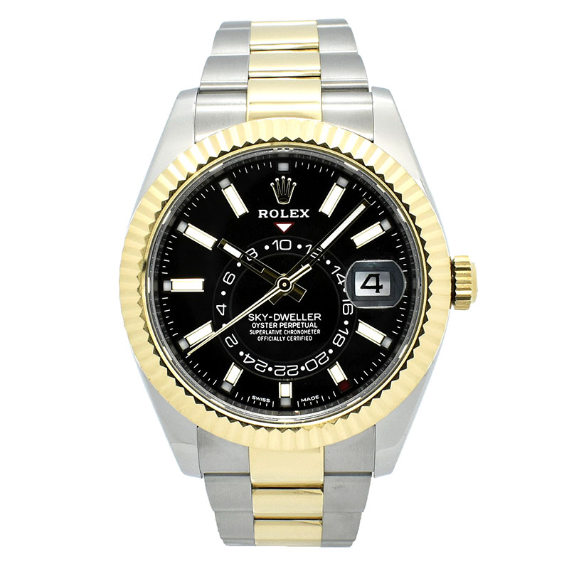 ロレックス　ROLEX　スカイドゥエラー　Ref.326933　SS×YG　ブラック　42mm　USED　中古