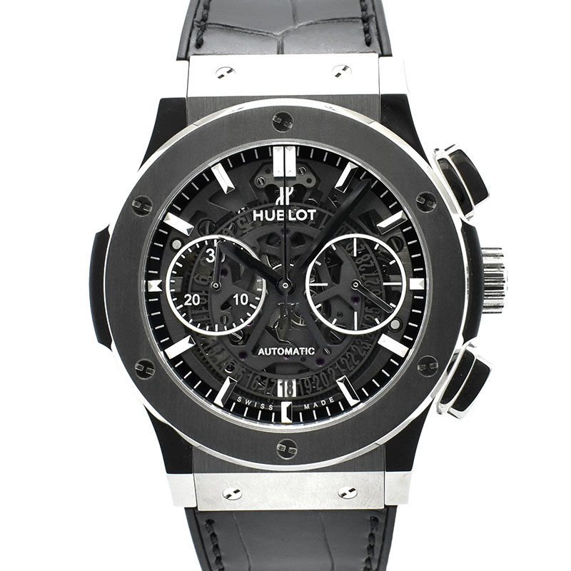 ウブロ　HUBLOT　クラシックフュージョン アエロ クロノグラフ チタニウム　525.NX.0170.LR　45mm　USED　中古