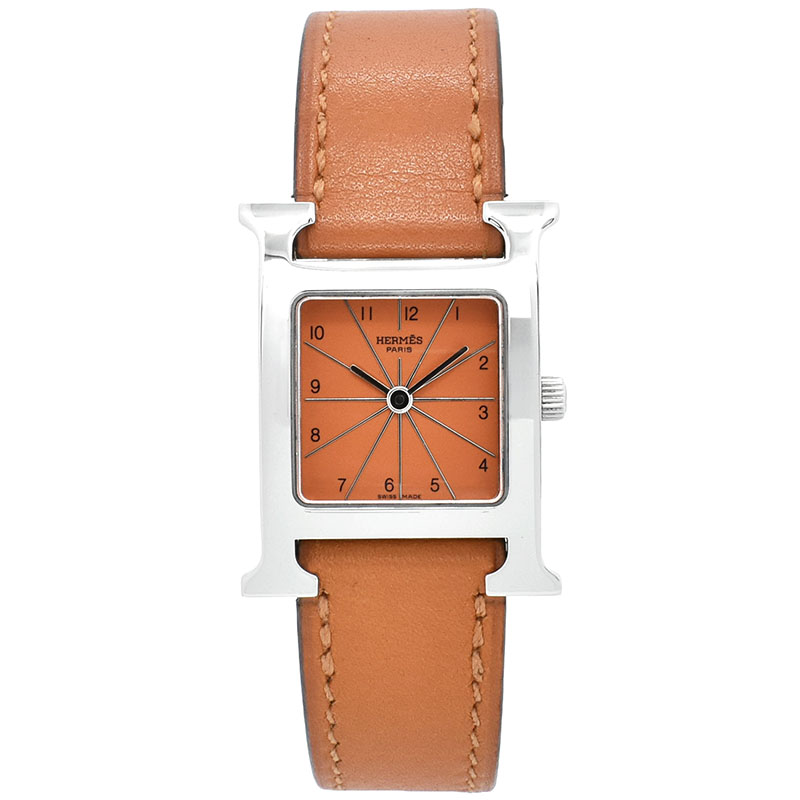 エルメス HERMES Hウォッチ HH1.220 ホワイトラッカーベゼル 中古