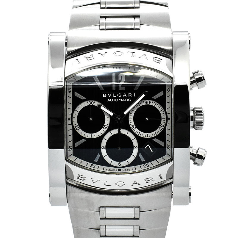 ブルガリ　BVLGARI　アショーマ クロノグラフ　AA48BSSDCH　48mm　ブラック　USED　中古