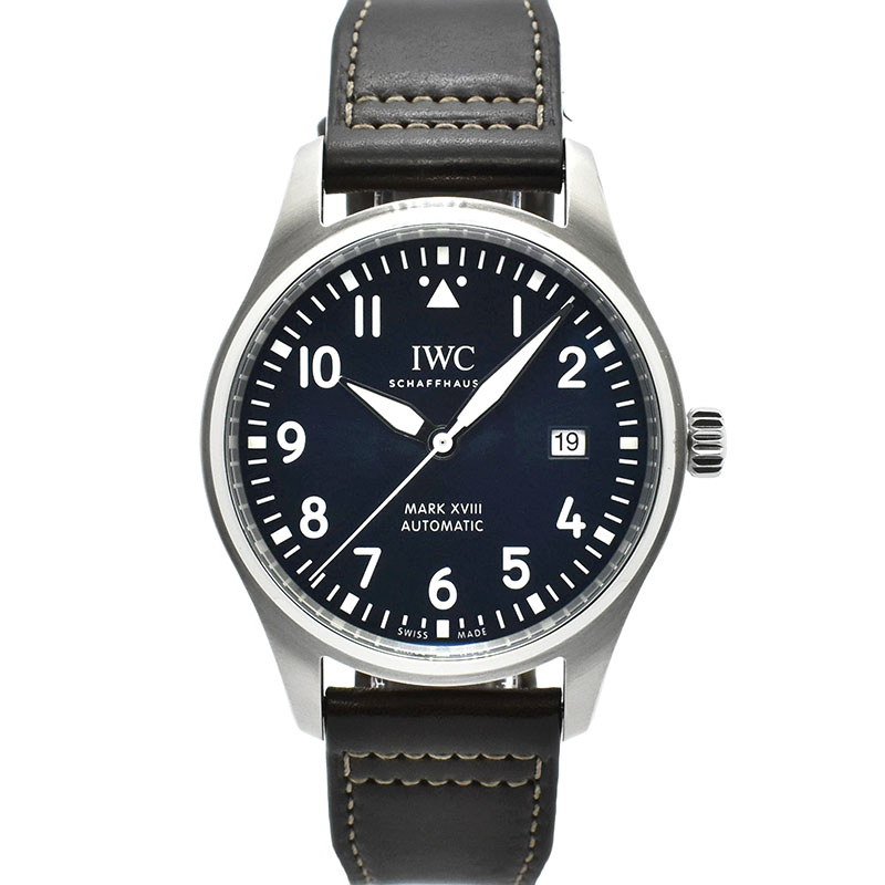 IWC　パイロットウォッチ マーク18 プティ・プランス　IW327010　ブルー　40mm　USED　中古