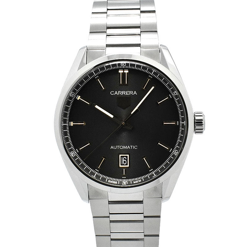 タグホイヤー　TAG HEUER　カレラ キャリバー5 デイト　WBN2113.BA0639　39mm　ブラック　USED　中古