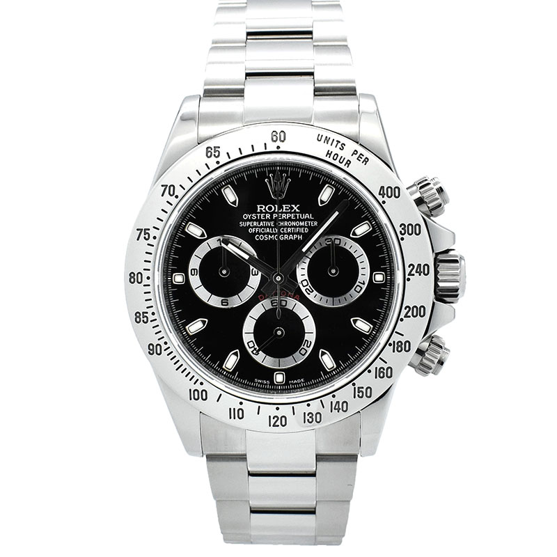 ロレックス　ROLEX　デイトナ　Ref.116520　SS　ブラック　ランダム番　鏡面バックル　USED　中古