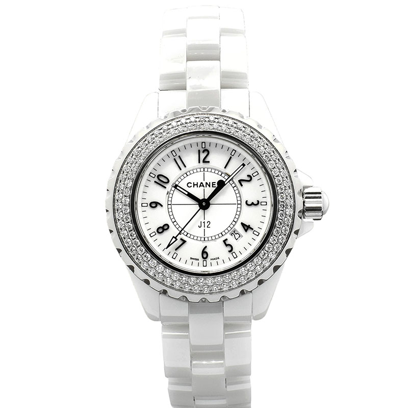シャネル　CHANEL　J12 ダイヤベゼル　H0967　クォーツ　33mm　USED　中古