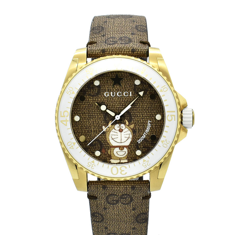 グッチ　GUCCI　ダイブ ドラえもん　YA136334　40mm　クォーツ　USED　中古