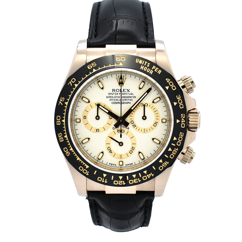 ロレックス　ROLEX　デイトナ　Ref.116515LN　18KERG　セラミックベゼル　40mm　革ベルト　ランダム番　USED　中古
