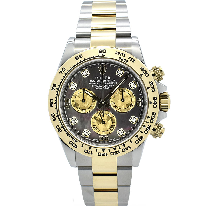 ロレックス　ROLEX　デイトナ　Ref.116503NG　18KYG×SS　ブラックシェル　8Pダイヤ　USED　中古