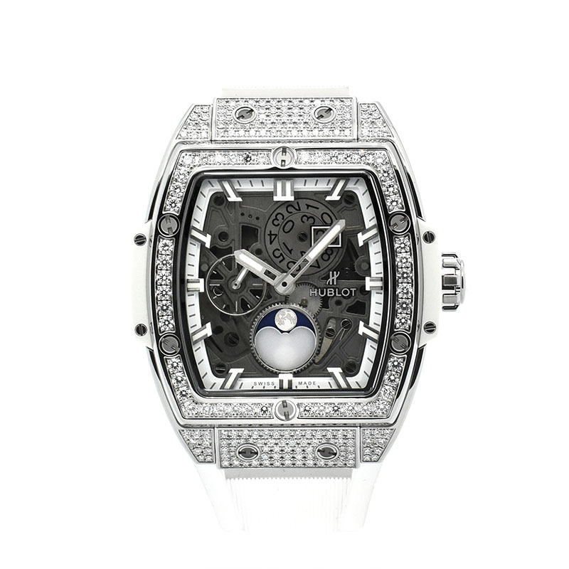 ウブロ　HUBLOT　スピリット オブ ビッグバン ムーンフェイズ チタニウム パヴェダイヤモンド　647.NE.2070.RW.1604　USED　中古