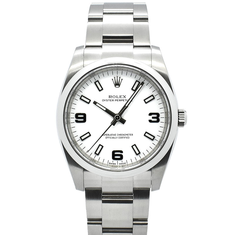 ロレックス　ROLEX　オイスターパーペチュアル　Ref.114200　ホワイト369　34mm　ランダム番　USED　中古