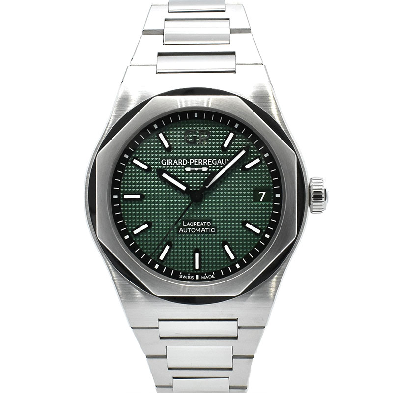 ジラール・ペルゴ　GIRARD-PERREGAUX　ロレアート　81010-11-3153-1CM　グリーン　42mm　未使用品