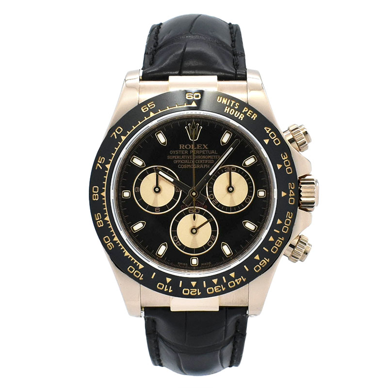 ロレックス　ROLEX　デイトナ　Ref.116515LN　18KERG　セラミックベゼル　40mm　革ベルト　ランダム番　USED　中古