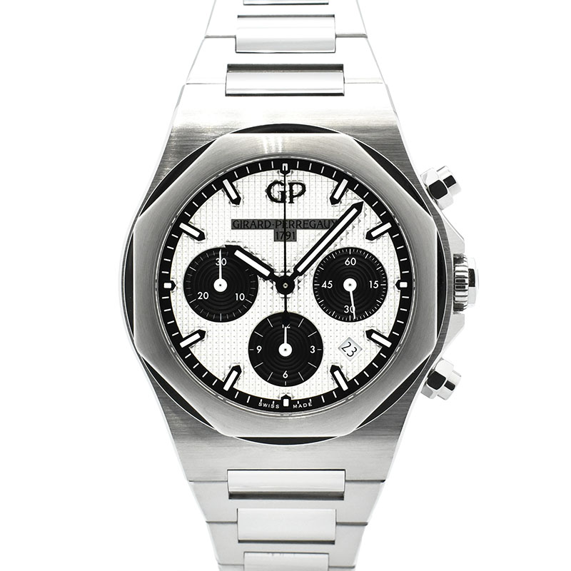 ジラール・ペルゴ　GIRARD-PERREGAUX　ロレアート クロノグラフ　81020-11-131-11A　シルバー/ブラック　42mm　USED　中古