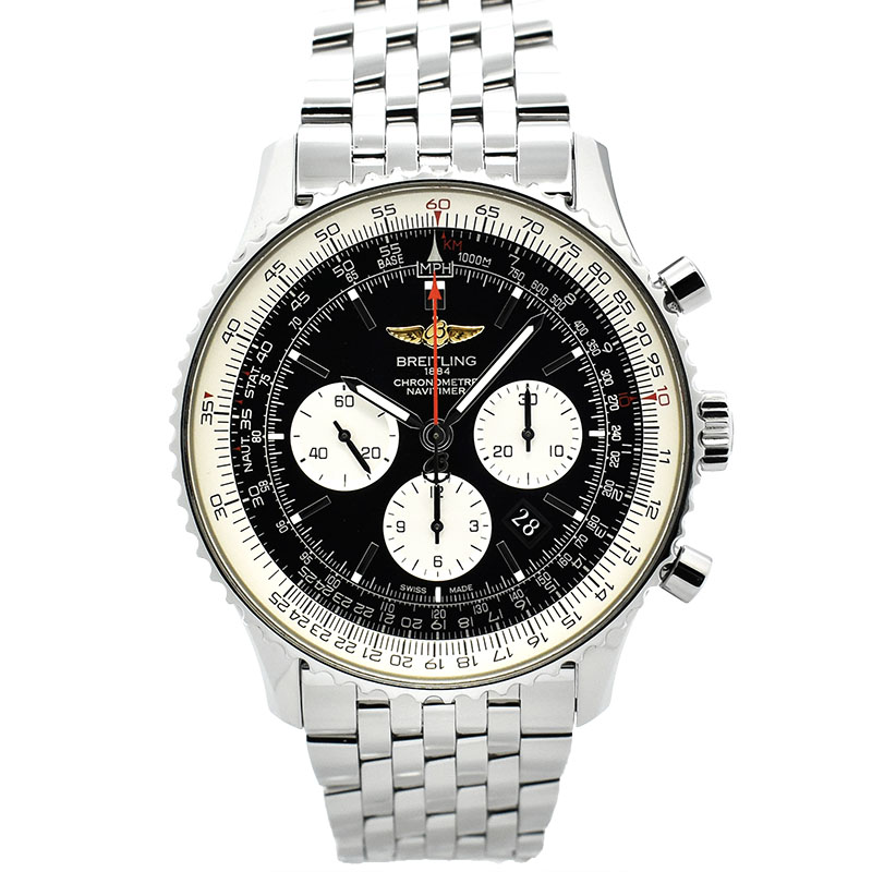 ブライトリング　BREITLING　ナビタイマー01　A017B09NP(AB0127)　46mm　SS　ブラック　USED　中古