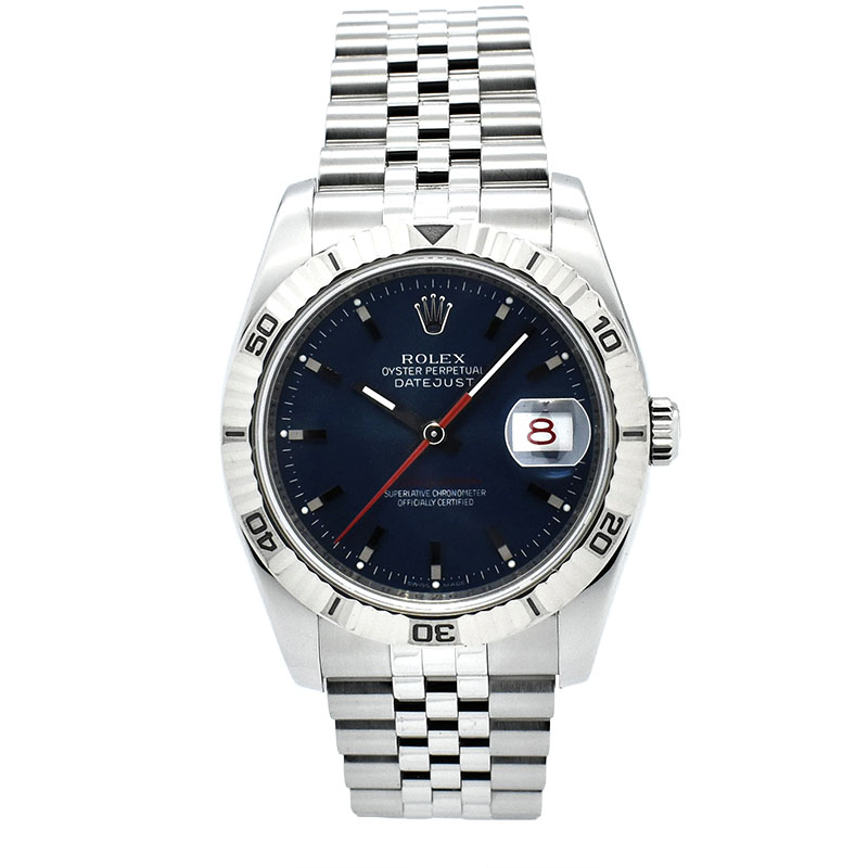 ロレックス　ROLEX　ターノグラフ　Ref.116264　ブルー　D番ルーレット　36mm　USED　中古