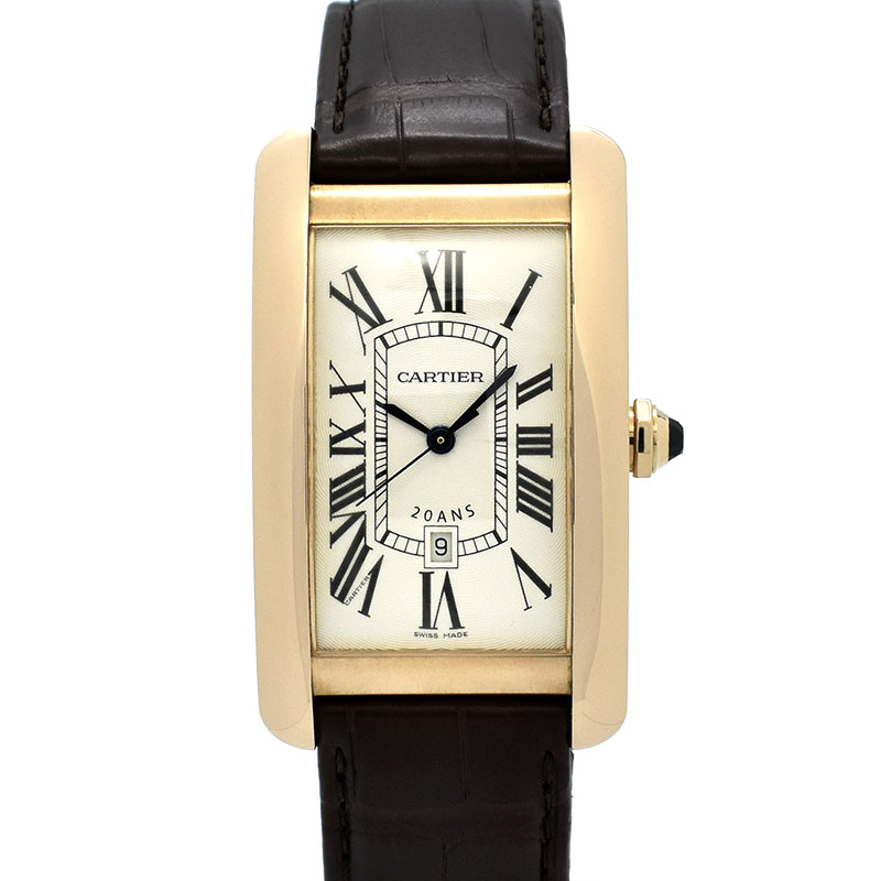 カルティエ　CARTIER　タンクアメリカンLM カルティエ社勤続20年記念品　WGTA0005　45×26mm　18KPG　USED　中古