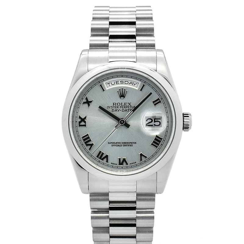 ロレックス　ROLEX　デイデイト　Ref.118206　アイスブルー　プラチナ　36mm　K番　USED　中古
