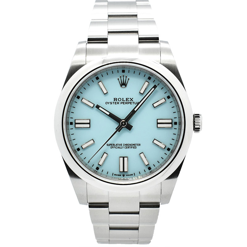 ロレックス　ROLEX　オイスターパーペチュアル 41　Ref.124300　ターコイズブルー　41mm　USED　中古