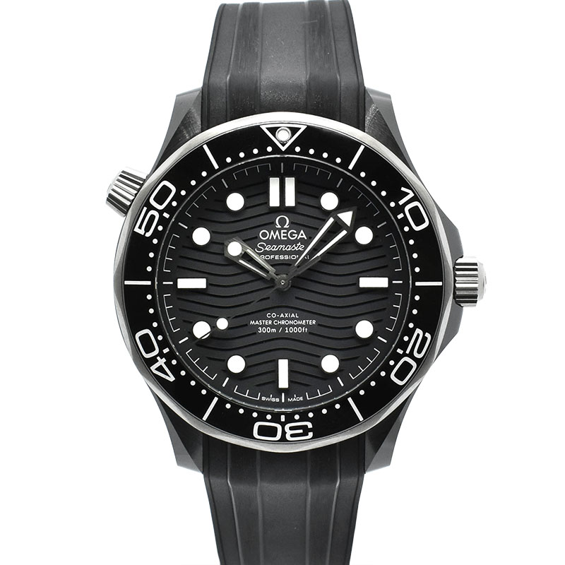 オメガ　OMEGA　シーマスター ダイバー 300m コーアクシャル マスタークロノメーター　210.92.44.20.01.001　43.5mm　セラミック　ラバーベルト　USED　中古