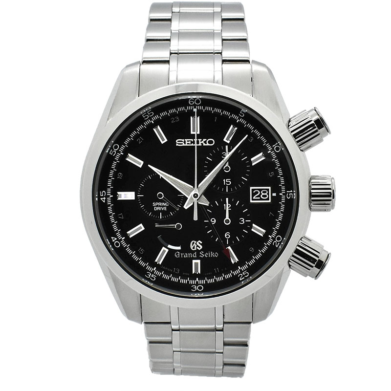 セイコー　SEIKO　グランドセイコー スプリングドライブ クロノグラフ　SBGC003　ブラック　43.5mm　マスターショップ限定　USED　中古