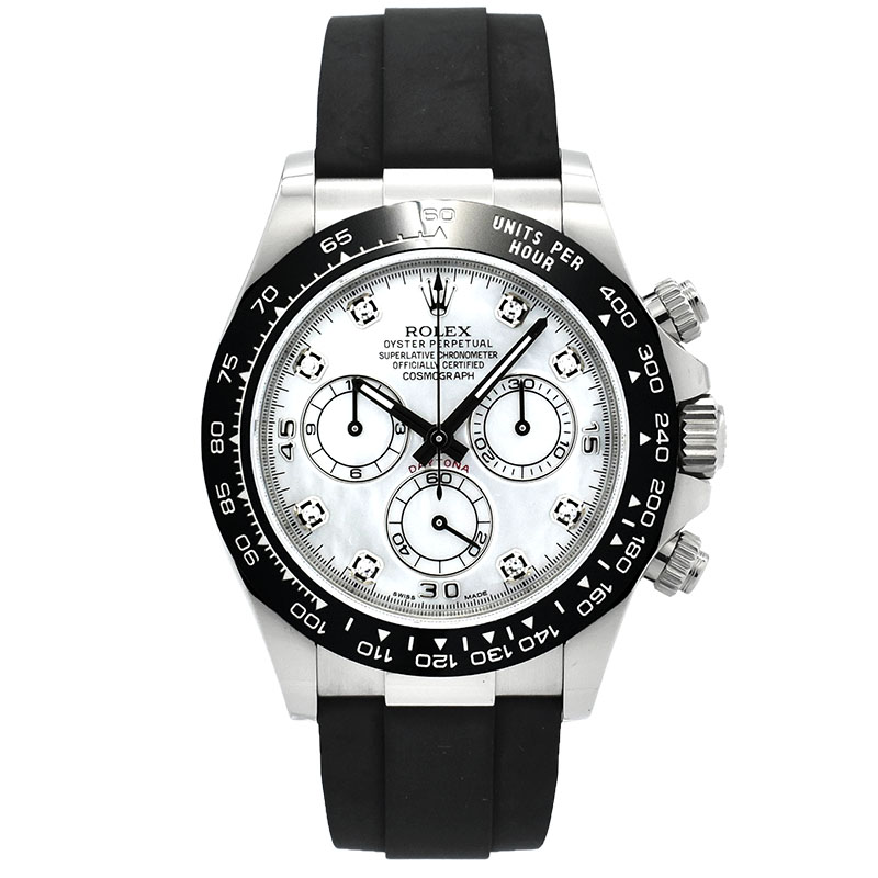 ロレックス　ROLEX　デイトナ　116519LNNG　オイスターフレックス　8Pダイヤ　ホワイトシェル　USED　中古