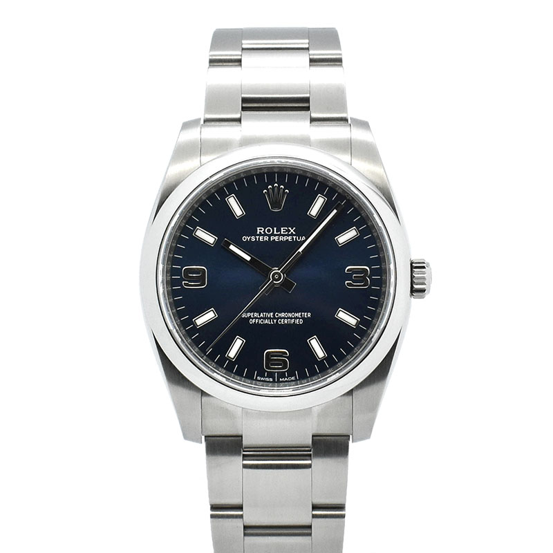 ロレックス　ROLEX　オイスターパーペチュアル　Ref.114200　ブルー369　34mm　ランダム番　USED　中古