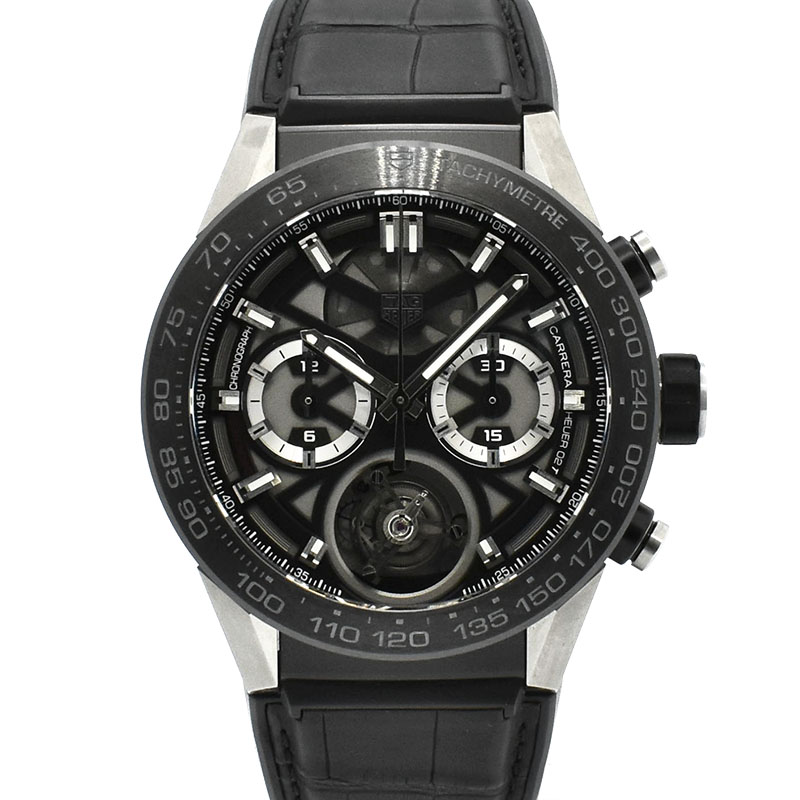タグホイヤー　TAG HEUER　カレラ ホイヤー02T フライングトゥールビヨン　CAR5A8Y.FC6377　45mm　USED　中古