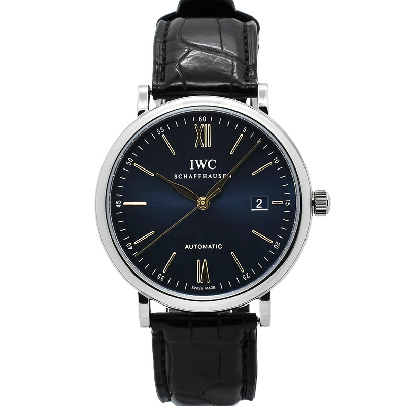 IWC　ポートフィノ　IW356523　SS　40mm　ブルー　革ベルト　USED　中古