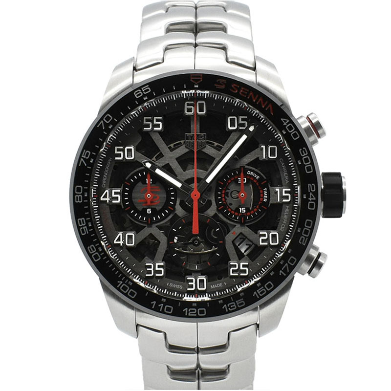 タグホイヤー　TAG HEUER　カレラ キャリバーホイヤー02 アイルトン・セナ　CBG2013.BA0657　43mm　USED　中古