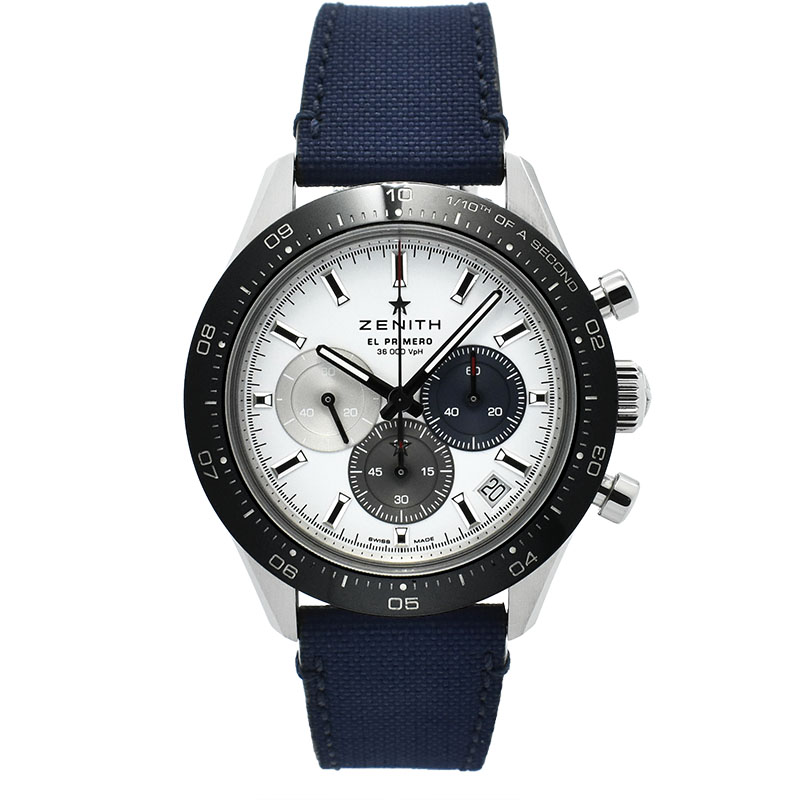 ゼニス　ZENITH　クロノマスタースポーツ　03.3100.3600/69.C823　ブレスレット付き　ホワイト　41mm　USED　中古