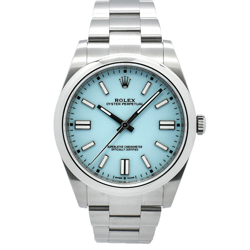 ロレックス　ROLEX　オイスターパーペチュアル 41　Ref.124300　ターコイズブルー　41mm　未使用品