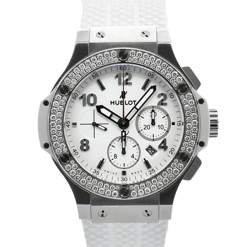 ウブロ　HUBLOT　ビッグバン スチール ホワイト ダイヤモンド　301.SE.230.RW.114　44mm　USED　中古