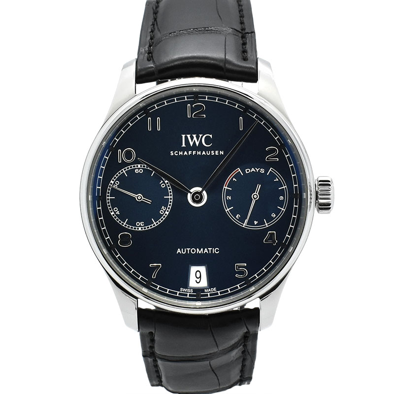 IWC　ポルトギーゼ 7デイズ　IW500710　ブルー　革ベルト　42.3mm　未使用品