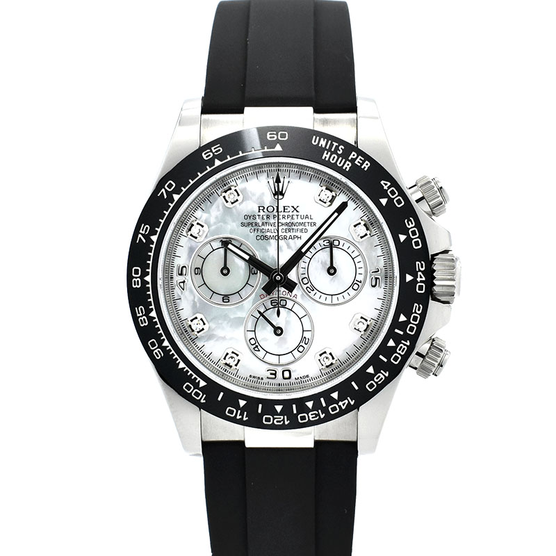 ロレックス　ROLEX　デイトナ　116519LNNG　オイスターフレックス　8Pダイヤ　ホワイトシェル　USED　中古