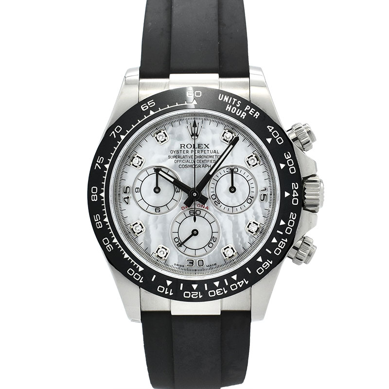 ロレックス　ROLEX　デイトナ　116519LNNG　オイスターフレックス　8Pダイヤ　ホワイトシェル　USED　中古