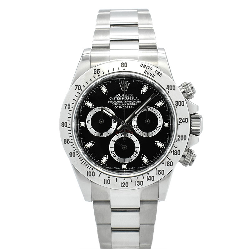 ロレックス　ROLEX　デイトナ　Ref.116520　SS　ブラック　ランダム番　鏡面バックル　USED　中古