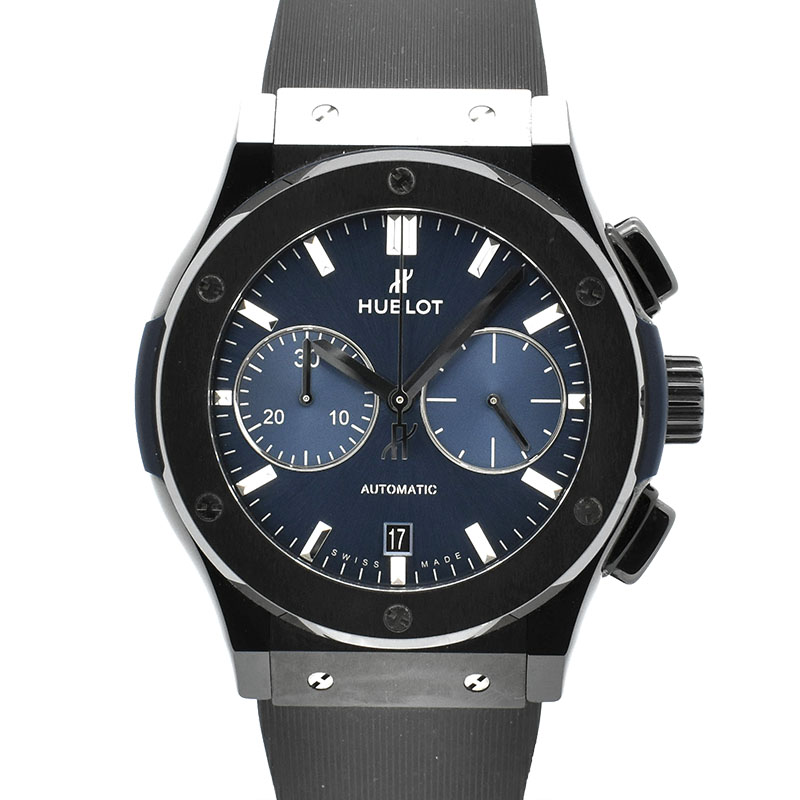 ウブロ　HUBLOT　クラシックフュージョン クロノグラフ セラミック ブルー　521.CM.7170.LR　45mm　USED　中古