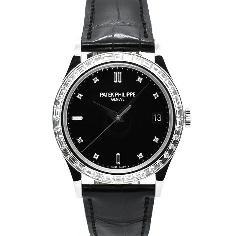 パテックフィリップ　PATEK PHILIPPE　カラトラバ ベゼルダイヤ　Ref.5298P-012　38mm　プラチナ　自動巻き　USED　中古