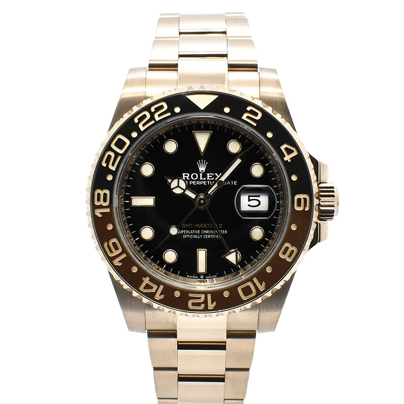 ロレックス　ROLEX　GMTマスター2　Ref.126715CHNR　ブラウン/ブラックベゼル　40mm　18KERG　USED　中古