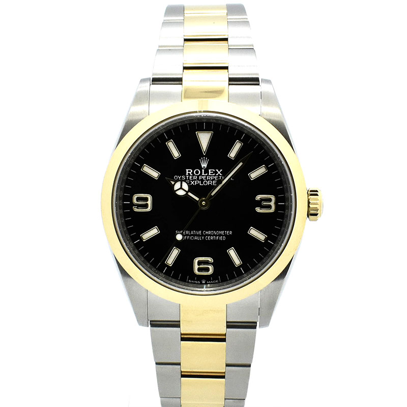 ロレックス　ROLEX　エクスプローラー1　Ref.124273　36mm　ブラック　18KYG/SS　未使用品