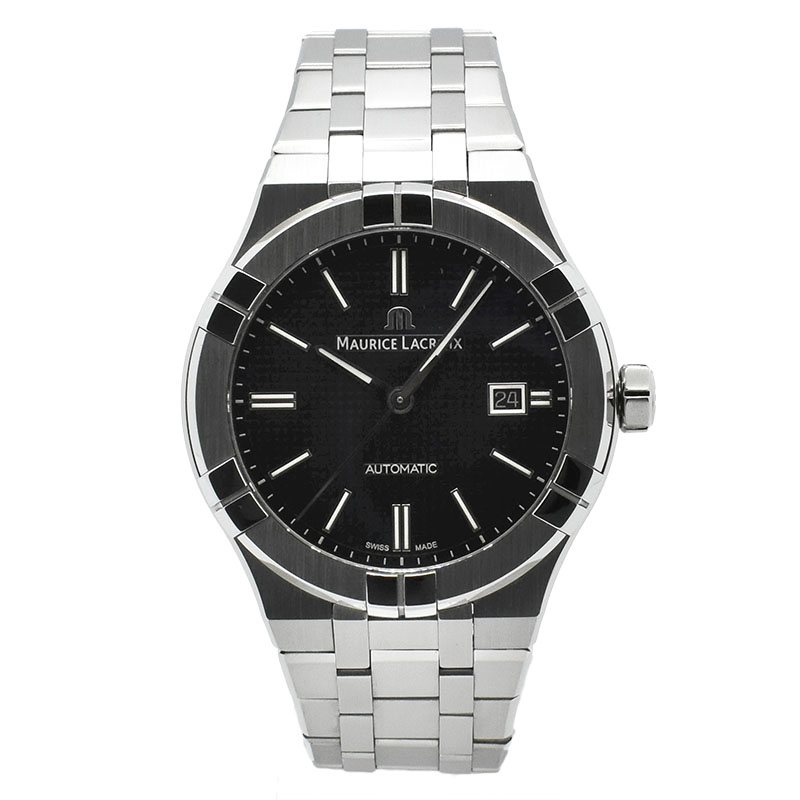 モーリスラクロア　MAURICE LACROIX　アイコン オートマティック　AI6008-SS002-330-1　42mm　ブラック　USED　中古