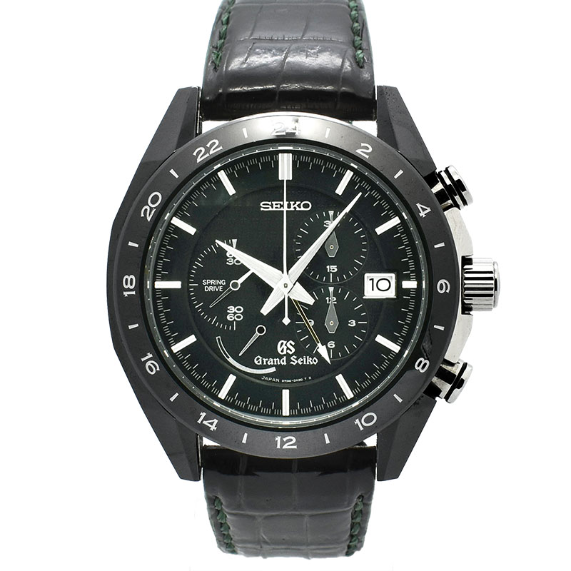 セイコー　SEIKO　グランドセイコー スプリングドライブ GMT クロノグラフ リミテッド　SBGC017　グリーン　46.4mm　世界600本限定　USED　中古