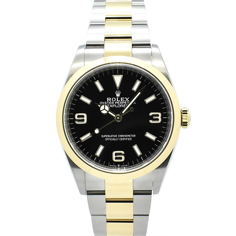 ロレックス　ROLEX　エクスプローラー1　Ref.124273　36mm　ブラック　18KYG/SS　USED　中古