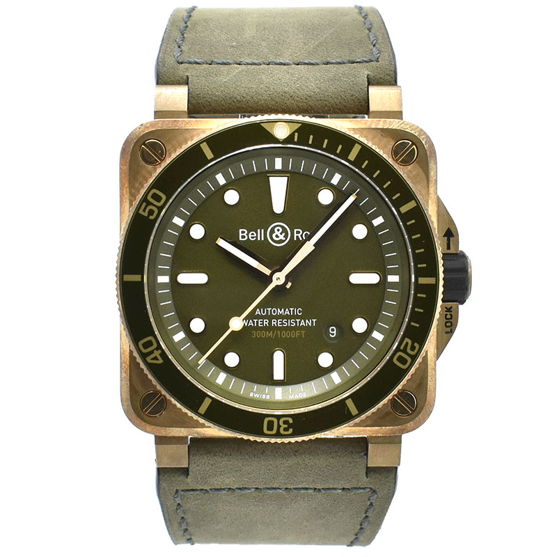 ベル＆ロス　BELL＆ROSS　BR0392-D-G-BR/SCA　BR03-92 ダイバー ブロンズ　42mm　世界999本限定　USED　中古