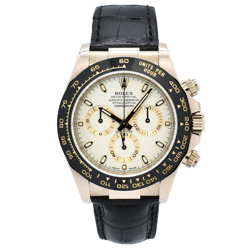 ロレックス　ROLEX　デイトナ　Ref.116515LN　18KERG　セラミックベゼル　40mm　革ベルト　ランダム番　USED　中古